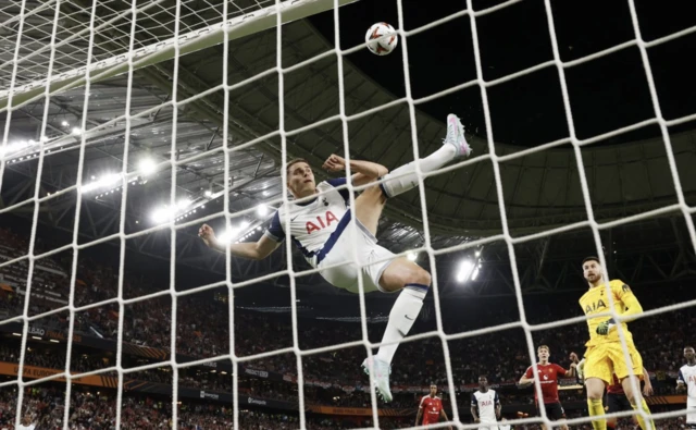 Tottenham Hotspur's Micky van de Ven in action