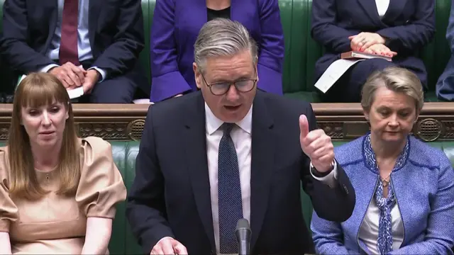 Prime Minister Sir Keir Starmer speaking during Prime Minister's Questions in the House of Commons