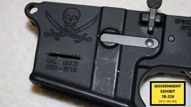 A weapon with the serial number gauged out