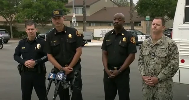 Authorities speaking at a press conference in San Diego
