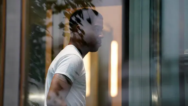 Rapper Kid Cudi arrives to testify for Sean "Diddy" Combs' sex trafficking and racketeering