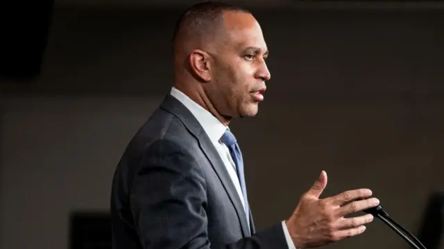 A file photo of Democratic leader Hakeem Jeffries