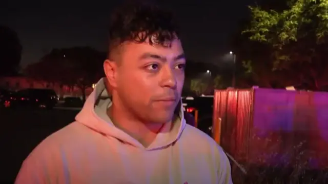 An eyewitness speaking to CBS news on a residential street early this morning