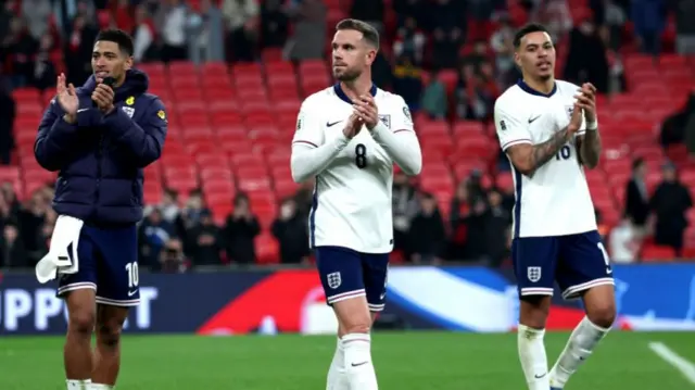 Jude Bellingham, Jordan Henderson and Morgan Rogers for England