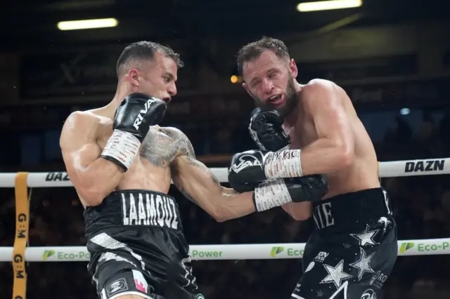 Laamouz lands to the body of Flint