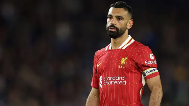 Salah in action for Liverpool