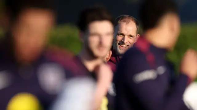 Thomas Tuchel during England training