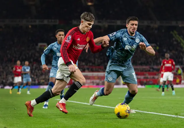 Alejandro Garnacho of Manchester United and Clement Lenglet