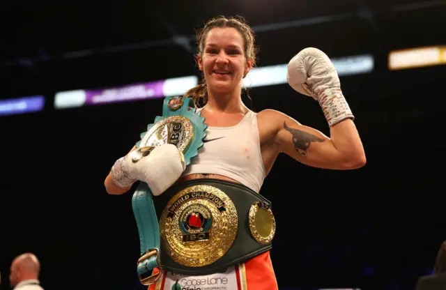 Terri Harper with WBC world championship