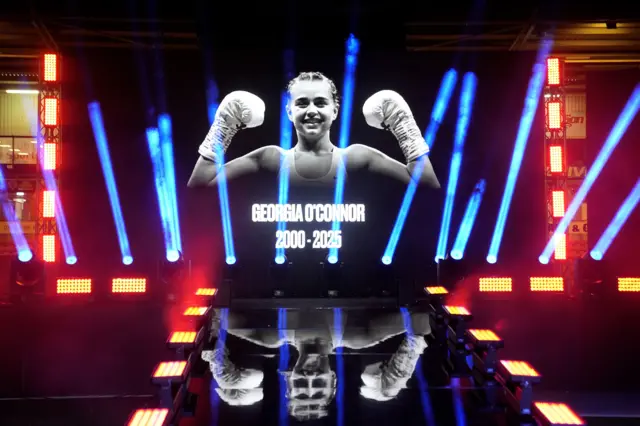 Georgia O'Connor tribute at a boxing event