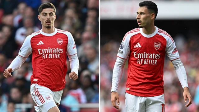 Split image of Kai Havertz and Gabriel Martinelli