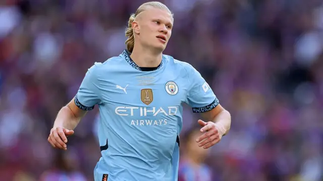 Haaland in action for City