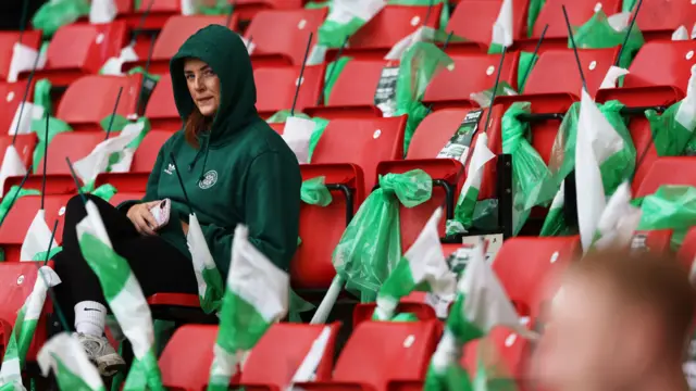 A Celtic supporter at Hampden
