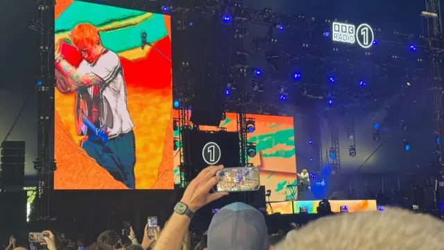 Ed Sheeran performs on New stage