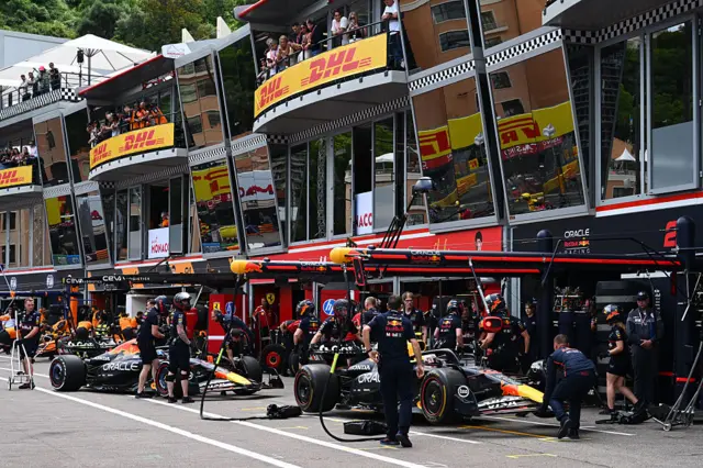 Red Bull pit stops in Monaco