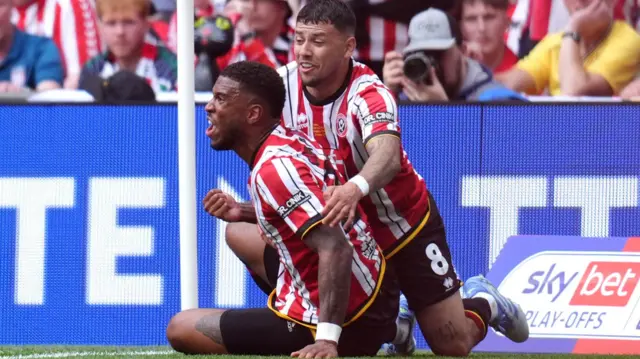 Sheffield United celebrate goal