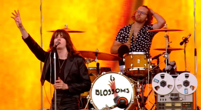 Blossoms on stage.