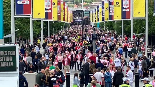 Fans outside Wembley Stadium