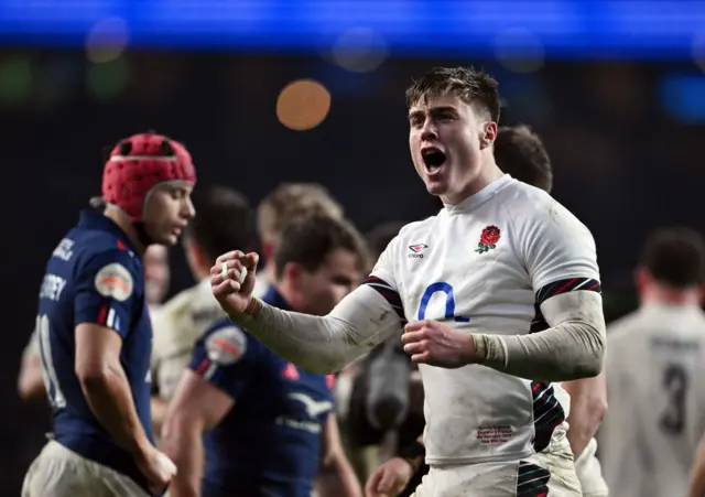 Tommy Freeman celebrates