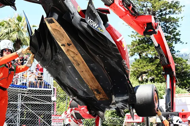 The underside of Lewis Hamilton's Ferrari