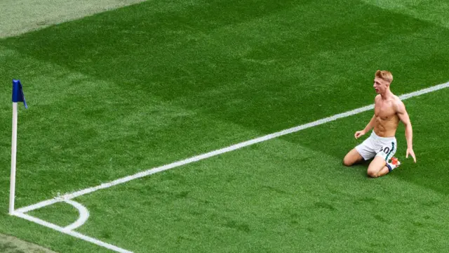 Tommy Watson celebrates scoring