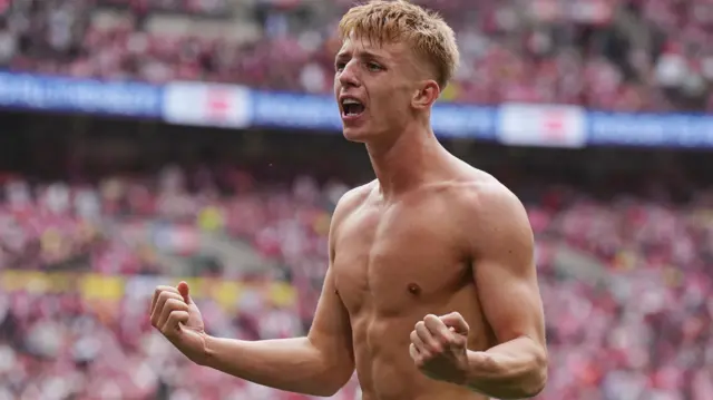 Tommy Watson celebrates