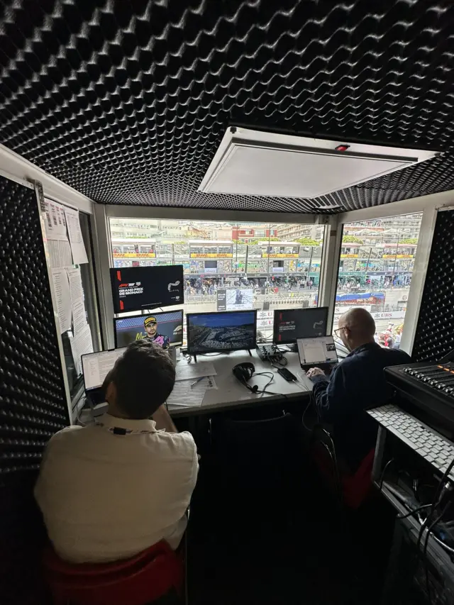 Commentary box in Monaco