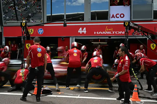 Ferrari make a pit stop