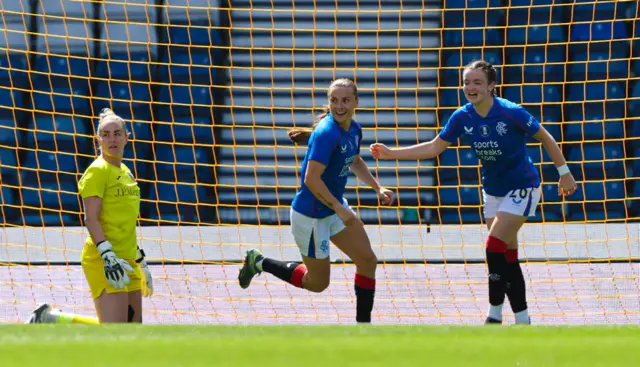 Rangers' Kirsty Howat celebrates