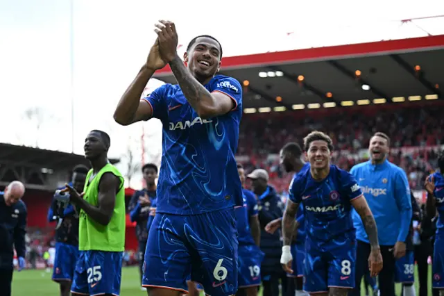 Levi Colwill of Chelsea celebrates