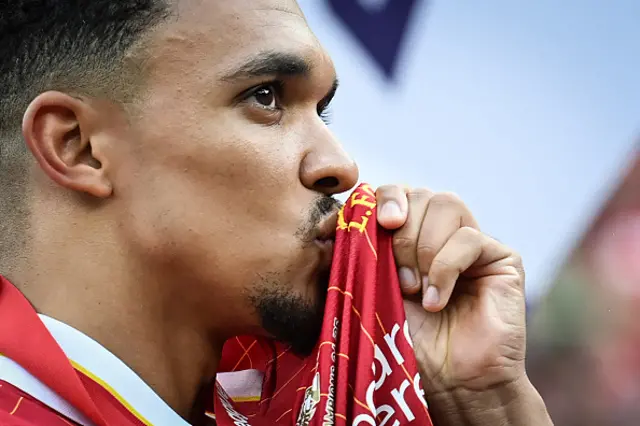 Trent Alexander-Arnold celebrates