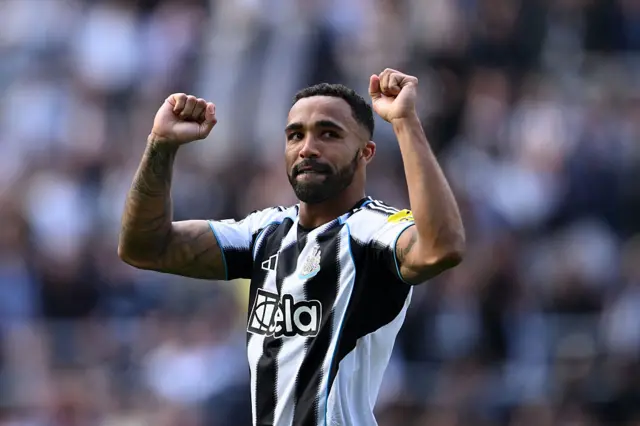 Callum Wilson of Newcastle United acknowledges the fans, after his last game for the team