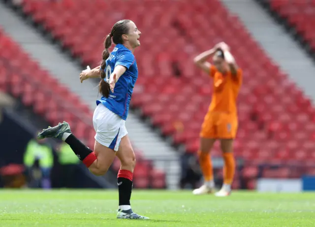 Rangers' Kirsty Howat celebrates
