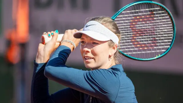 Katie Boulter of Great Britain during a practice session