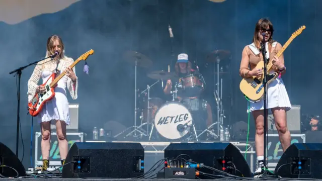 Wet Leg performing on stage