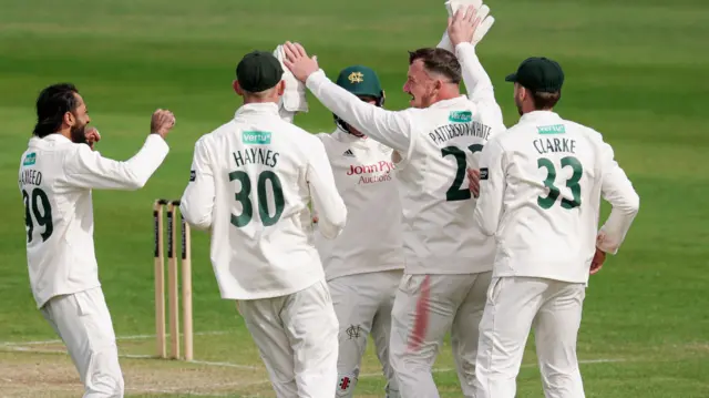 Nottinghamshire players celebrate