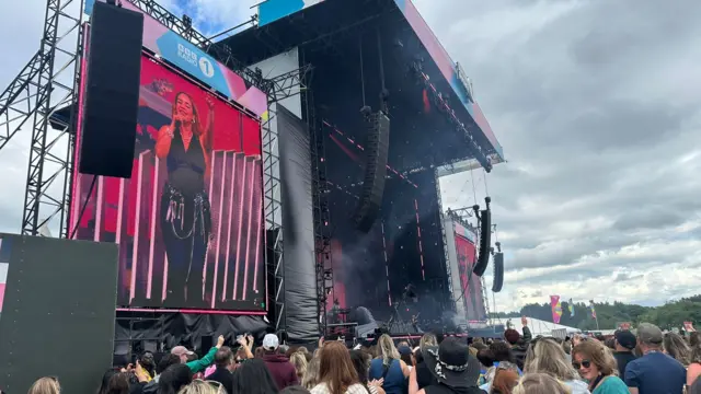 Big Weekend crowd watching Jorja Smith