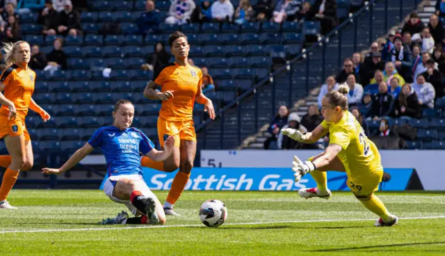 Rangers' Kirsty Howat scores