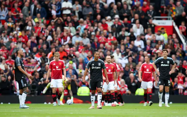 Aston Villa's Youri Tielemans reacts.