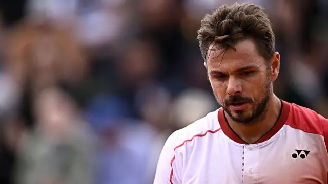 Stan Wawrinka reacts
