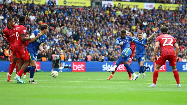 Myles Hippolyte scores for AFC Wimbledon