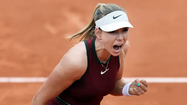 Katie Boulter of Great Britain celebrates
