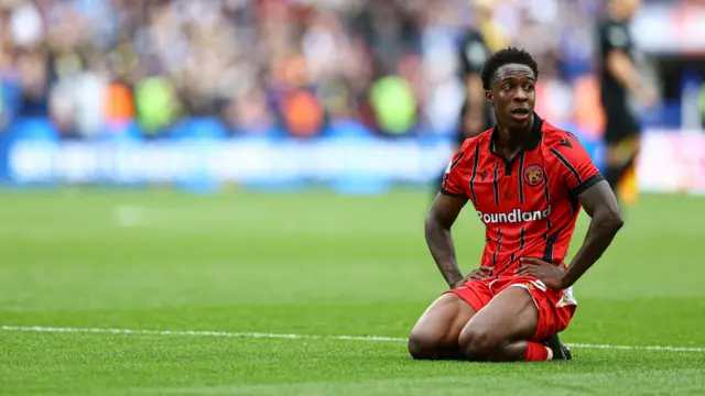 Walsall's Liam Gordon looks dejected at full-time