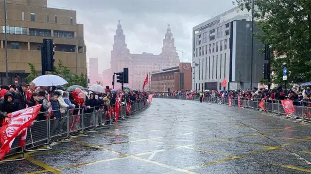 Thousands of Liverpool fans line the Strand for the victory parade