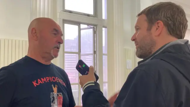 Bruce Grobbelaar speaking with Paul Salt