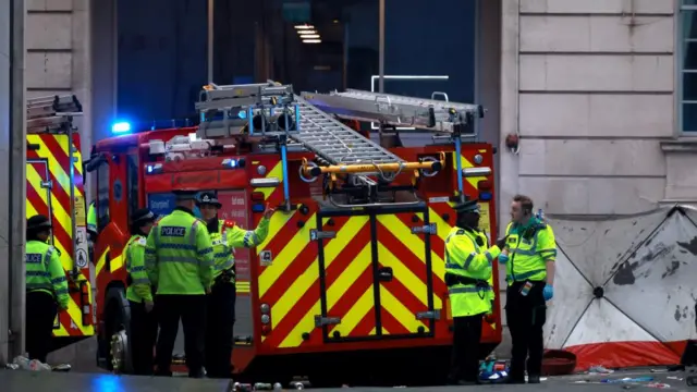 Emergency services at the scene