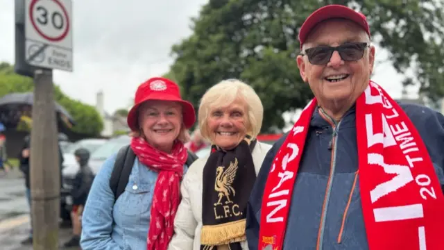 Lynsey Pain, Marion Pomford and Dougie Pomford