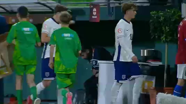 England squad walking into the tunnel.