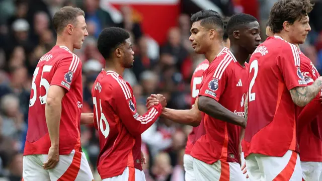 United players against Villa