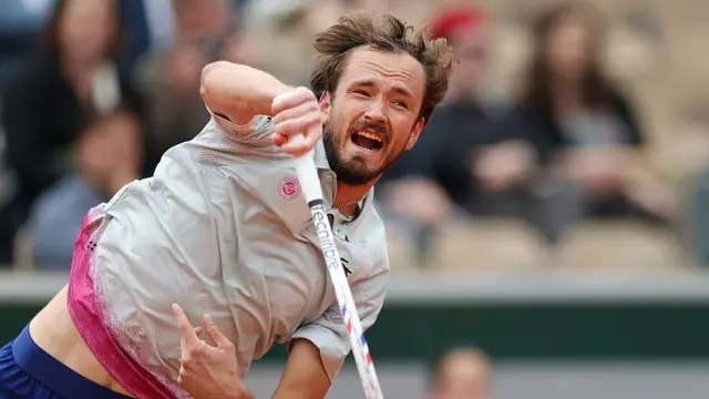 Daniil Medvedev competes against Cameron Norrie